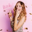 Трубочка на дівич-вечір рожева "Bride" 1 шт