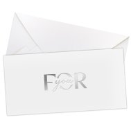 Конверт для грошей "For you" срібне тиснення Конверт для грошей "For you" срібне тиснення