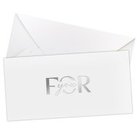 Конверт для грошей "For you" срібне тиснення Конверт для грошей "For you" срібне тиснення