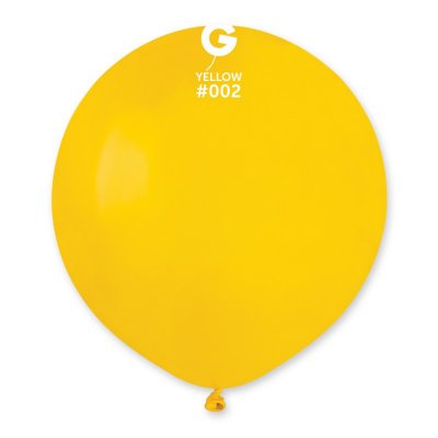Латексный шарик 19" пастель без полос 02 желтый Gemar
