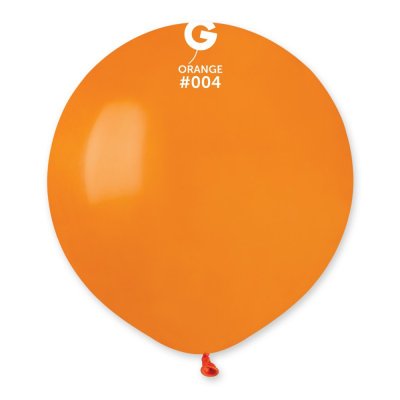 Латексный шарик 19" пастель без полос 04 оранжевый Gemar