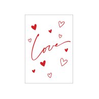 Міні-листівки "Love" серця на білому 10 шт Міні-листівки "Love" серця на білому 10 шт