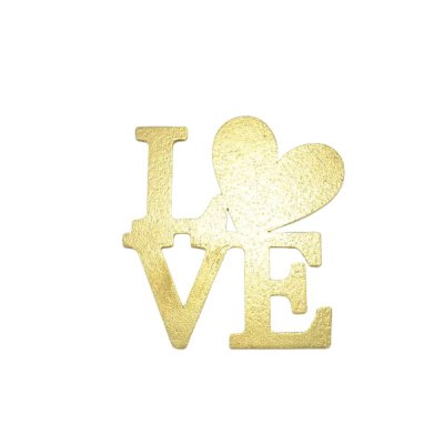 Топпер из МДФ "Love" золото 3 шт