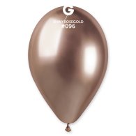 Латексные шарики 13" хром 96 розовое золото Gemar 