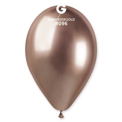 Латексные шарики 13" хром 96 розовое золото Gemar 