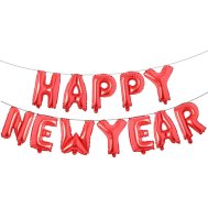 Фольгированный шар-надпись "Happy New Year" красный Китай 