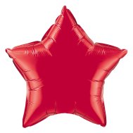 Фольгированный шар звезда красный 18" 301500R Flexmetal