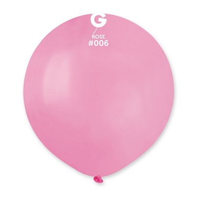 Латексный шарик 19" пастель без полос 06 розовый Gemar