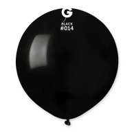 Латексна кулька 19" пастель без смуг 14 чорний Gemar