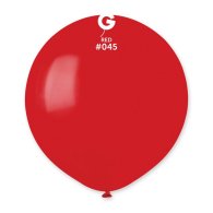 Латексна кулька 19" пастель без смуг 45 червоний Gemar