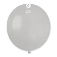 Латексный шарик 19" пастель без полос 70 серый Gemar