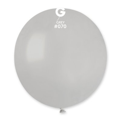 Латексный шарик 19" пастель без полос 70 серый Gemar