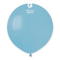Латексна кулька 19" пастель без смуг 72 ніжно-блакитний Gemar