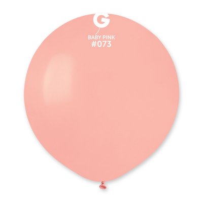 Латексный шарик 19" пастель без полос 73 нежно-розовый Gemar