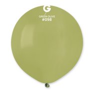Латексный шарик 19" пастель без полос 98 оливковый Gemar