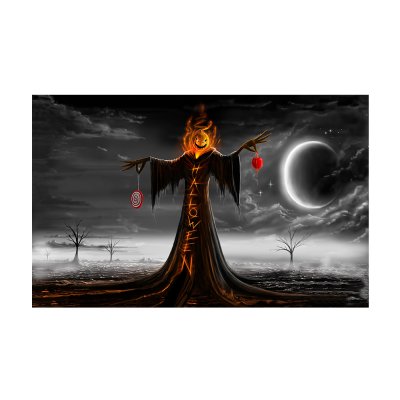 Плакат для праздника "Halloween" ночь 75х120 см