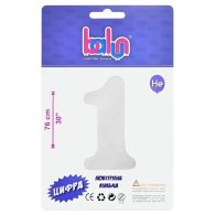 Фольгована кулька цифра "1" біла 30" Balun в упаковці Фольгована кулька цифра "1" біла 30" Balun в упаковці