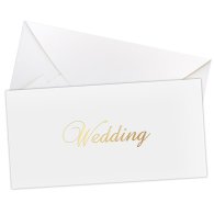 Конверт для грошей "Wedding" золоте тиснення Конверт для грошей "Wedding" золоте тиснення