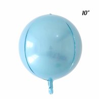 Фольгована кулька міні-сфера блакитна  10" Китай