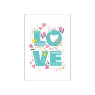 Мини-открытки "Love" цветы 10 шт