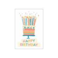 Мини-открытки "Happy Birthday" тортик 10 шт Мини-открытки "Happy Birthday" тортик 10 шт