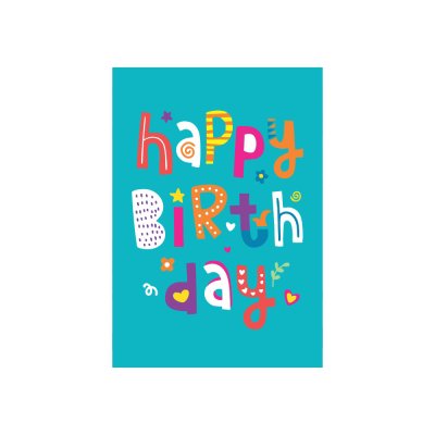 Мини-открытки "Happy Birthday" 10 шт