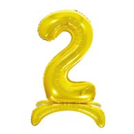Фольгована кулька цифра на підставці "2" золото 32" Pelican Фольгована кулька цифра на підставці "2" золото 32" Pelican
