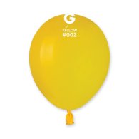 Латексные шарики 5" пастель 02 желтый Gemar 