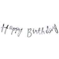 Гирлянда бумажная "Happy Birthday" серебро Гирлянда бумажная "Happy Birthday" серебро