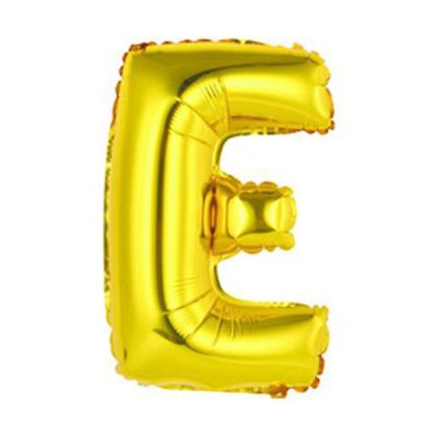 Фольгована кулька-буква "Е" золото 14" Китай Фольгована кулька-буква "Е" золото 14" Китай