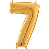 Фольгированный шар цифра "7" золото 26" Grabo Фольгированный шар цифра "7" золото 26" Grabo