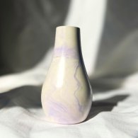 Ваза гипсовая "Капля" мрамор фиолетовый 12,5х5,5 см