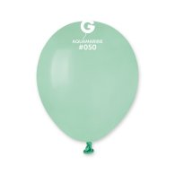 Латексные шарики 5" пастель 50 аквамарин Gemar 