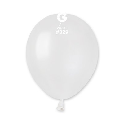 Латексные шарики 5" металлик 29 белый Gemar 