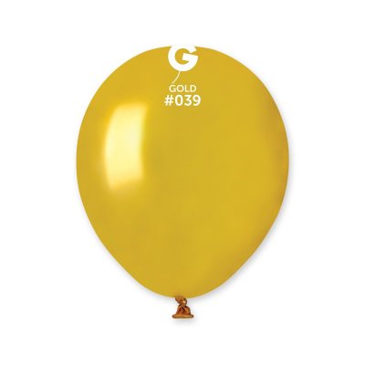 Латексные шарики 5" металлик 39 золото Gemar 