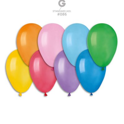 Латексные шарики 7" пастель 86 ассорти Gemar 