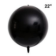 Фольгированный шар сфера 3D черный 22" Китай