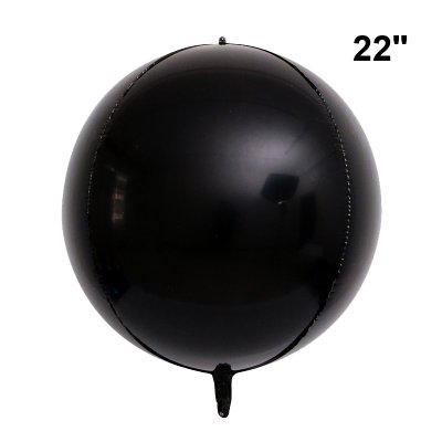 Фольгированный шар сфера 3D черный 22" Китай