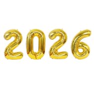 Набор фольгированных цифр "2026" золото 30" Balun в упаковке 