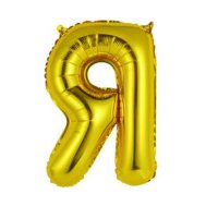 Фольгированный шар-буква "Я" золото 14" Китай Фольгированный шар-буква "Я" золото 14" Китай