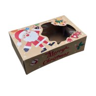Коробка самозбірна крафт з вікном "Merry Christmas" Санта 22х14,5х7 см Коробка самозбірна крафт з вікном "Merry Christmas" Санта 22х14,5х7 см