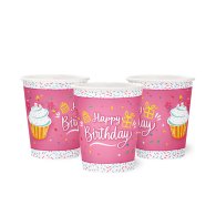 Набор стаканчиков "Happy Birthday" кексик 10 шт