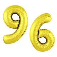 Фольгированный шар цифра "6" или "9" Slim золото 39" FlexMetal