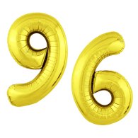 Фольгована кулька цифра "6" або "9" Slim золото 39" FlexMetal