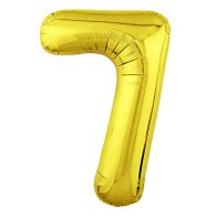 Фольгована кулька цифра "7" Slim золото 39" FlexMetal