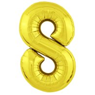 Фольгована кулька цифра "8" Slim золото 39" FlexMetal