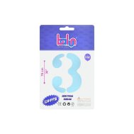 Фольгированный шар цифра "3" sugar blue 30" Balun в упаковке Фольгированный шар цифра "3" sugar blue 30" Balun в упаковке