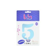 Фольгированный шар цифра "5" sugar blue 30" Balun в упаковке 