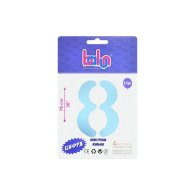 Фольгированный шар цифра "8" sugar blue 30" Balun в упаковке 