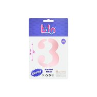 Фольгированный шар цифра "3" sugar pink 30" Balun в упаковке Фольгированный шар цифра "3" sugar pink 30" Balun в упаковке